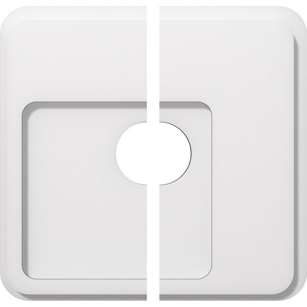 Ekena Millwork Lucan Architectural Grde PVC Contemporary Ceiling Medallion, Two Piece, 14"OD x 3"ID x 4 3/4"C x 1"P CMP14LN2-03000 - main